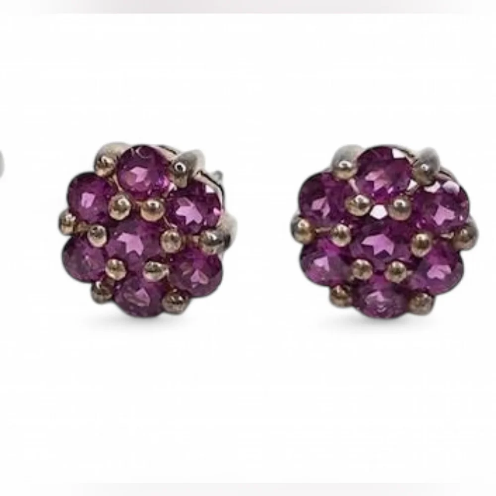 Pink Garnet 925 Sterling Silver Jewelry Set - Picture 2 of 7